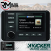 Kicker Marine KA46KMC4 Source Unit - 4 x 25W, AM/FM, BT, Aux-in + USB, 2 Zone Control 
